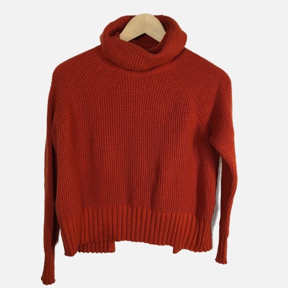 Madewell Eastbrook Crossback Turtleneck Sweater S Small Boxy Merino Wool Blend * - Picture 3 of 7